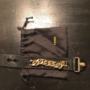 Fendi Leather cuff bracelet